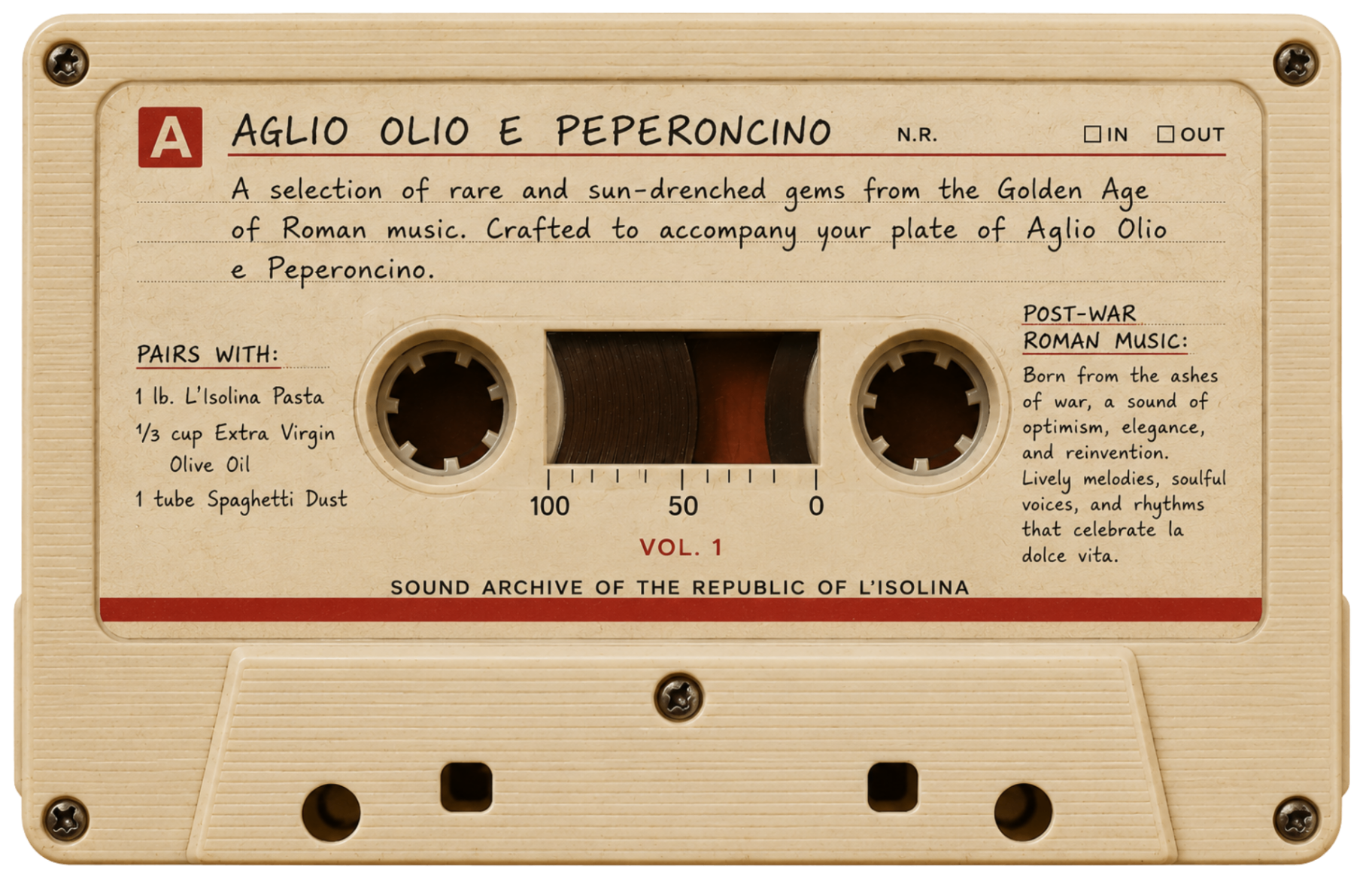 ROMA cassette back